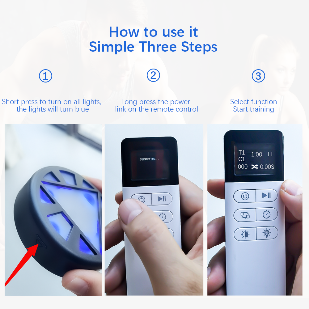 Upgraded Remote Control Reaction Training Light | 6 Modes, 5-Color Lights, Agility Trainer
