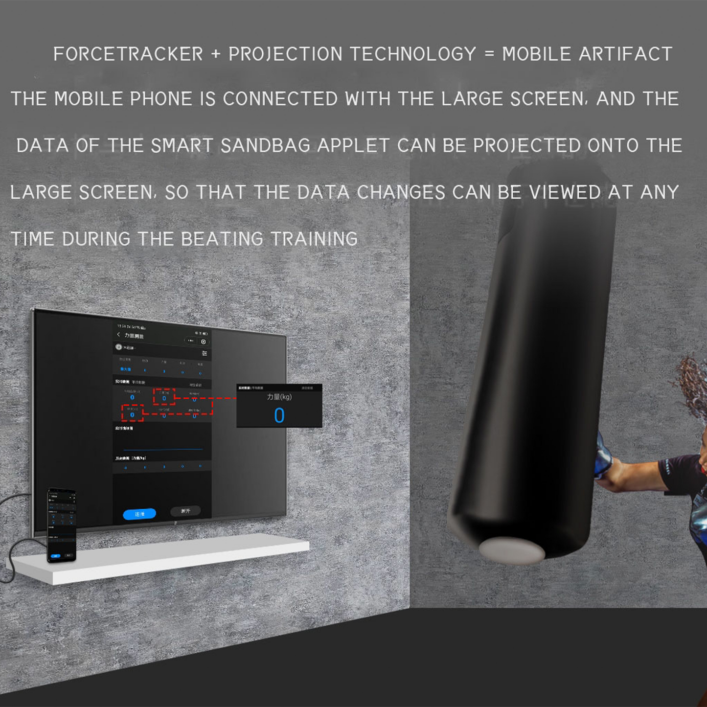 Boxing Force Measuring Device | Punch Strength & Speed Trainer with APP