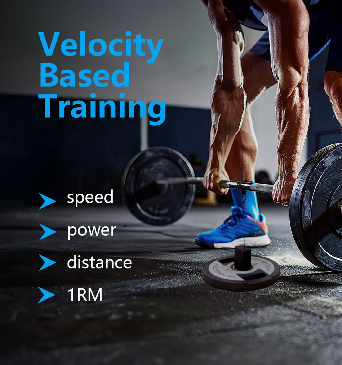 VBT01 Velocity Based Training Device | Strength & Power Trainer for Barbell, Squat, Jump, 1RM Analyzer