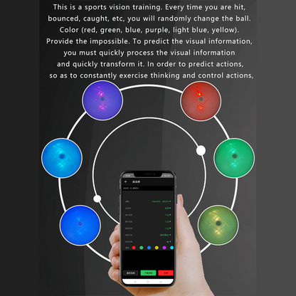 ReactionX Smart Reaction Training Ball XB01 Round | Bluetooth APP Control, IPX7 Waterproof, Reaction Speed & Hand-Eye Coordination Training
