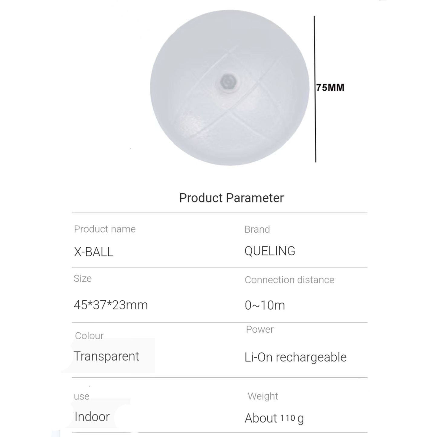 ReactionX Smart Reaction Training Ball XB01 Round | Bluetooth APP Control, IPX7 Waterproof, Reaction Speed & Hand-Eye Coordination Training