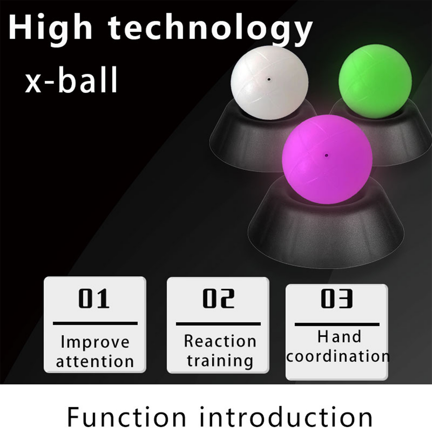 ReactionX Smart Reaction Training Ball XB01 Round | Bluetooth APP Control, IPX7 Waterproof, Reaction Speed & Hand-Eye Coordination Training