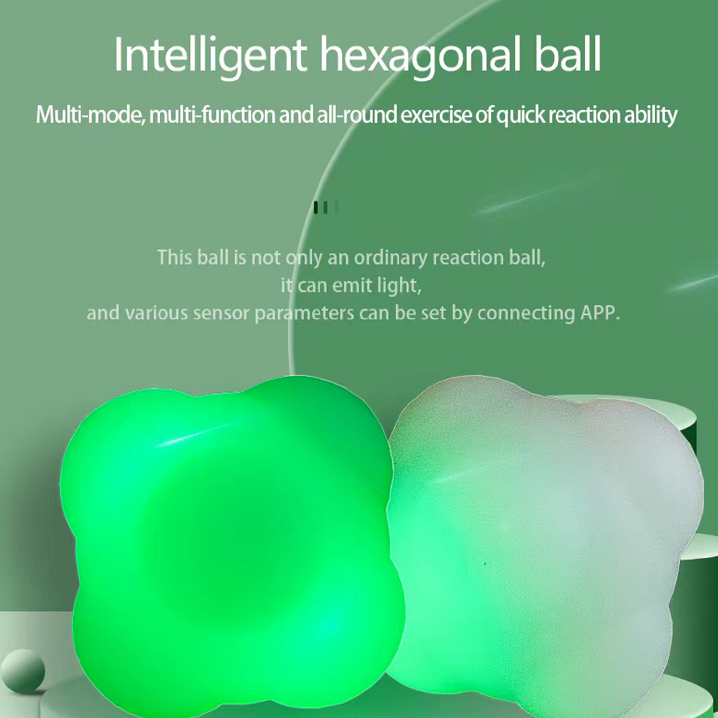 ReactionX Smart Reaction Training Ball XB02 Hexagonal Ball, for reaction speed and hand-eye coordination training