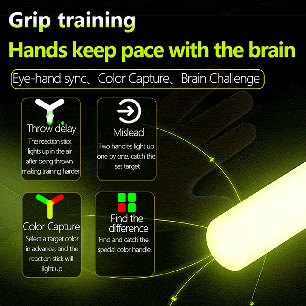 YSTICK Smart Reaction Training Stick | APP Controlled Light Up Stick for Hand-Eye Coordination, Agility & Reflex Training