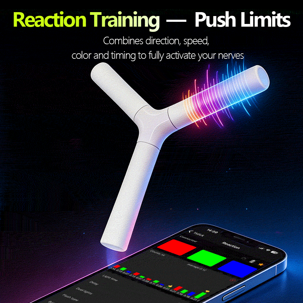 YSTICK Smart Reaction Training Stick | APP Controlled Light Up Stick for Hand-Eye Coordination, Agility & Reflex Training