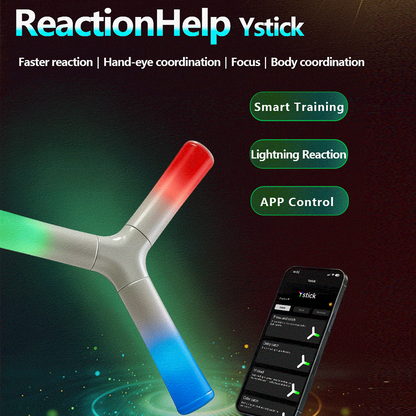 YSTICK Smart Reaction Training Stick | APP Controlled Light Up Stick for Hand-Eye Coordination, Agility & Reflex Training