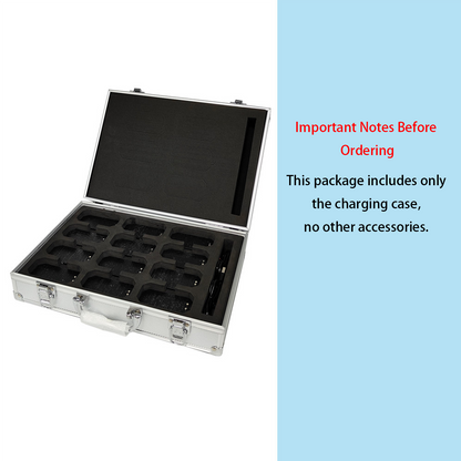 2026 12-Slot Aluminum Alloy Charging Case, 2-in-1 Charging & Storage, Bulk Fast Charging for GPS Trackers
